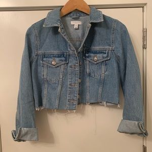 Topshop Cropped Denim Jacket